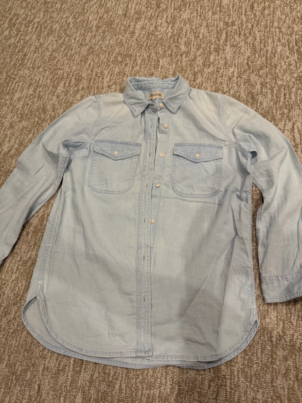 Madewell Light Blue Casual Button-Down Denim Shirt